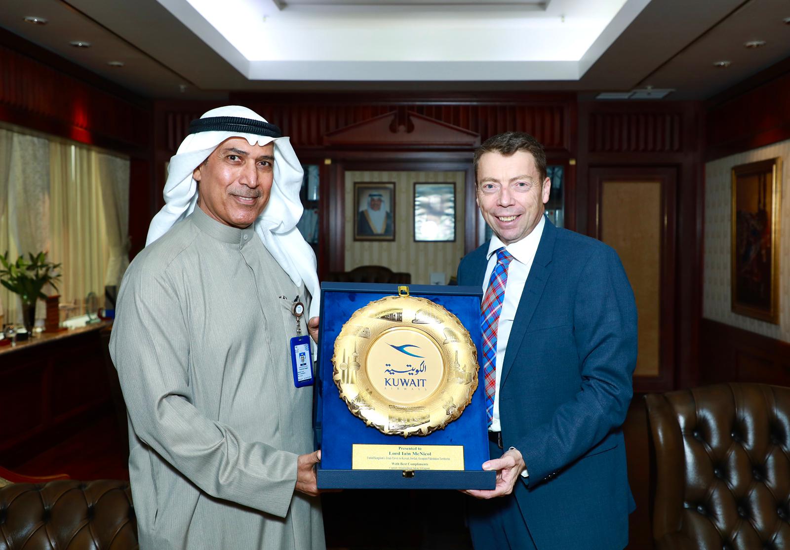 High-Level British Delegation Visits Kuwait Airways to Strengthen Air Transport Ties