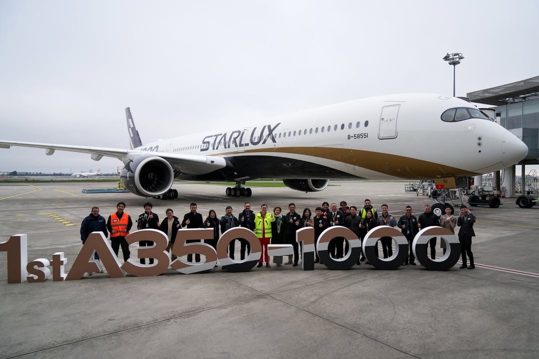 Taiwan's STARLUX Airlines received its first Airbus A350-1000 in Toulouse