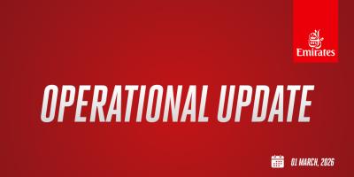 Emirates Suspends Flights Until 15:00 UAE Time on 2 March Amid Airspace Closures